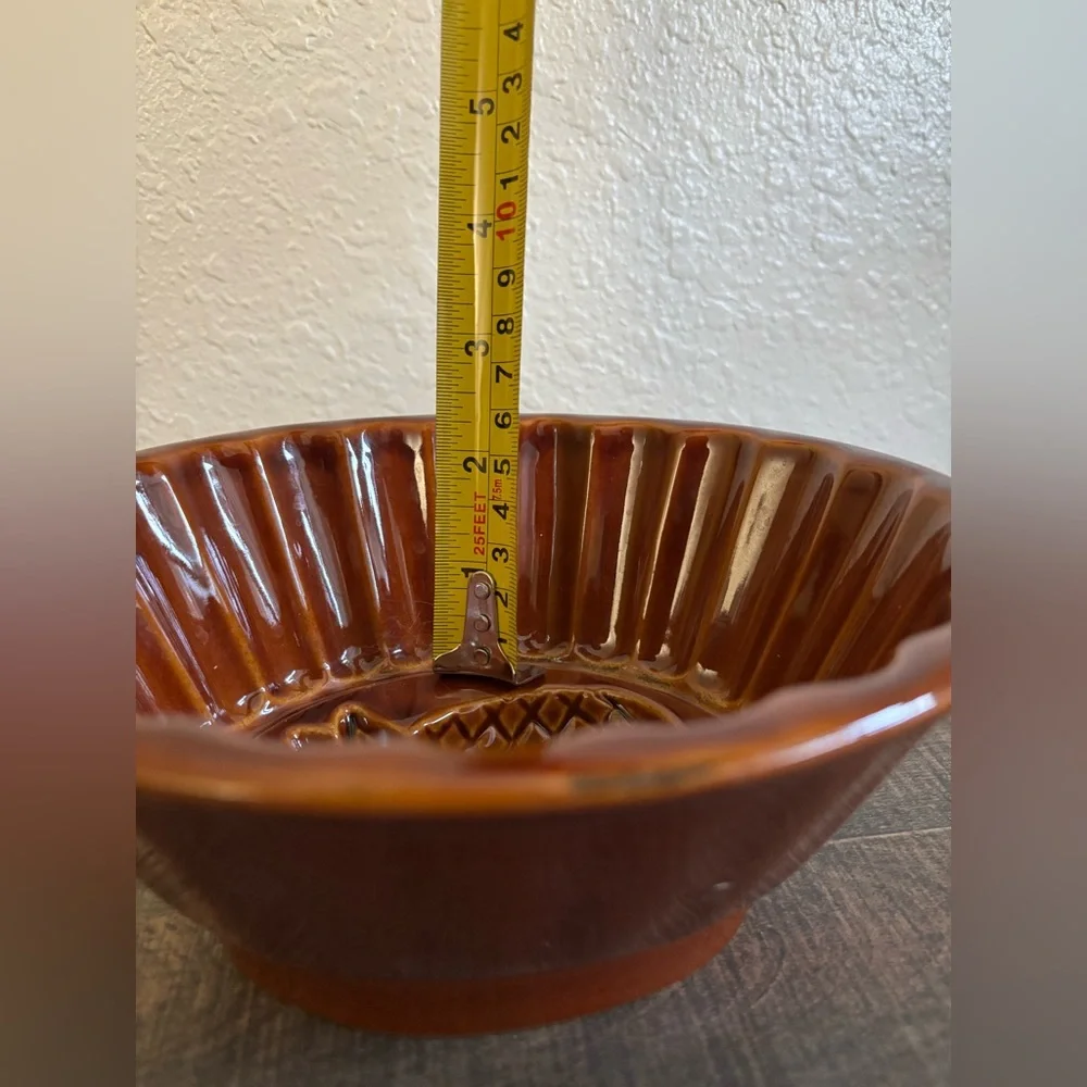 Vintage Williams Sonoma Brown Ceramic Glazed Pineapple Cranberry Jello Mold